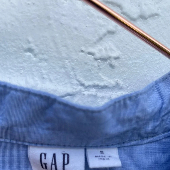 Gap Womens Plain Cotton Simple Buttoned Dress Denim Blue Sz Small - Picture 4 of 9